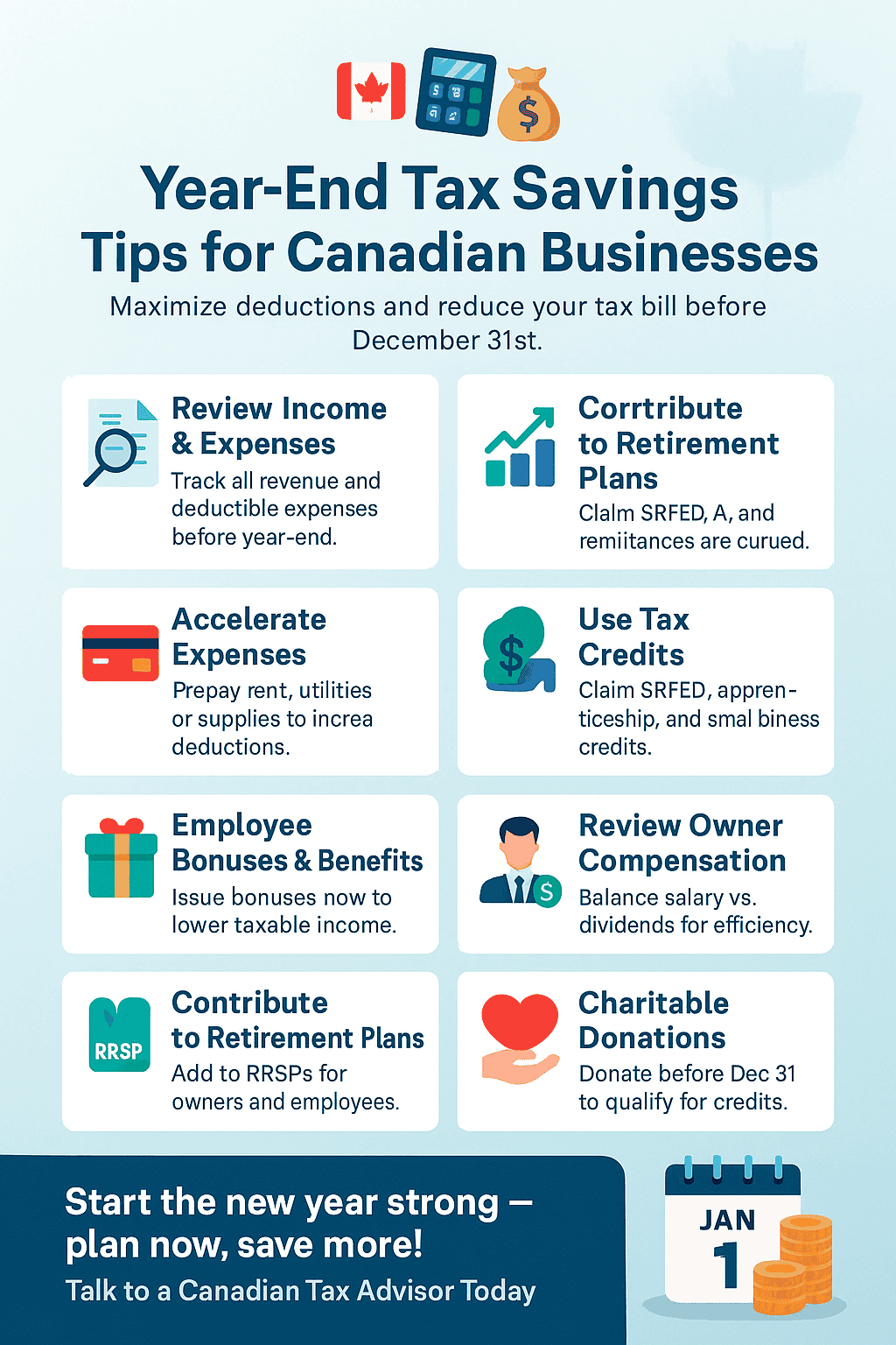 Year-end tax preparation for Canadian small businesses