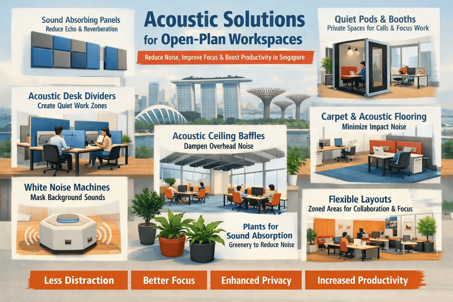 Acoustic design strategies for open-plan offices in Singapore