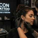expert piercing services icon tattoo